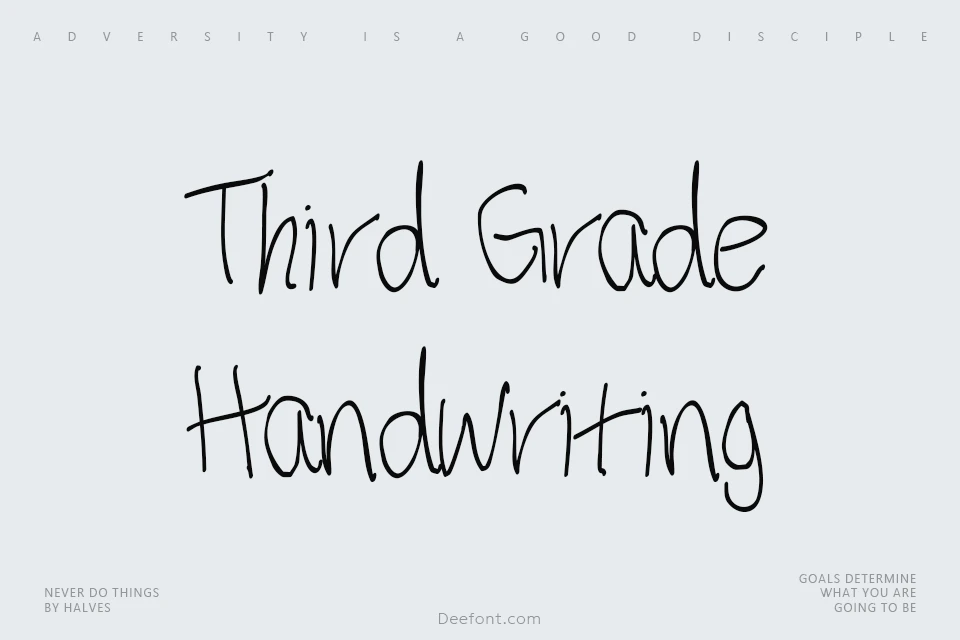 Third Grade Handwriting Font