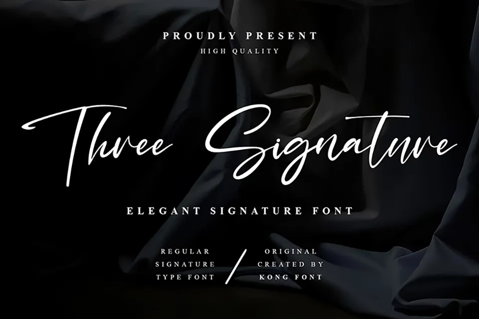 Three Signature Font