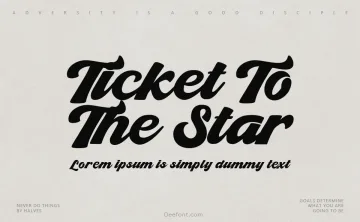 Ticket To The Star Font