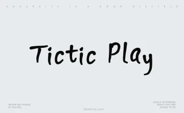 Tictic Play Font