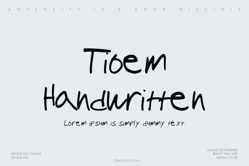 Tioem Handwritten Font