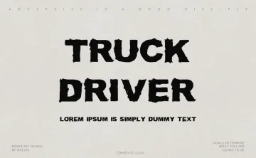 Truck Driver Font