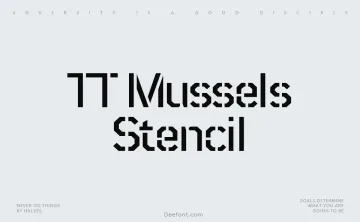 TT Mussels Stencil Font Family