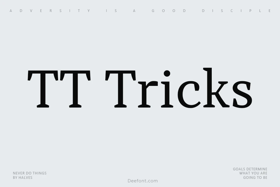 TT Tricks Font Family