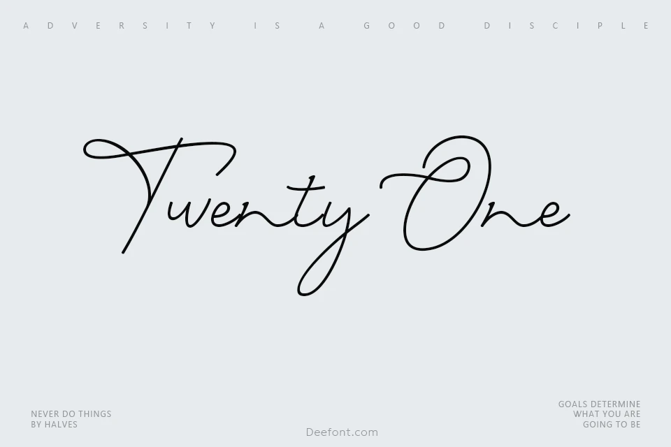 Twenty One Font