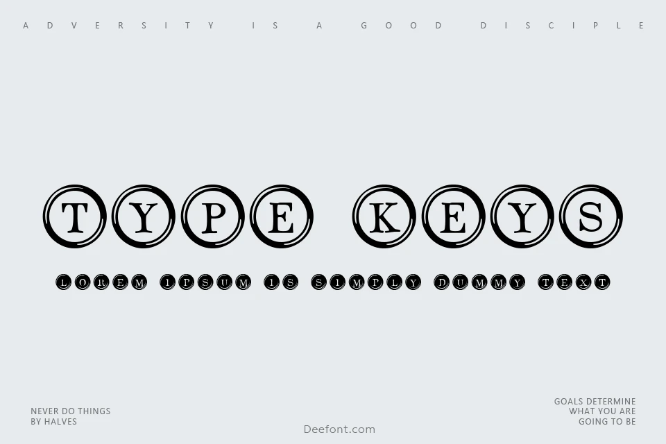 Type Keys Font