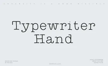 Typewriter Hand Font