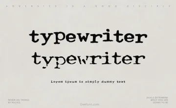 Typewriter Royal 200 Font