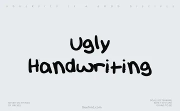 Ugly Handwriting Font