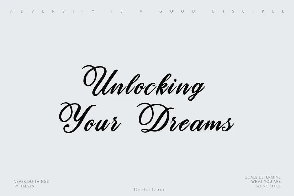 Unlocking Your Dreams Font