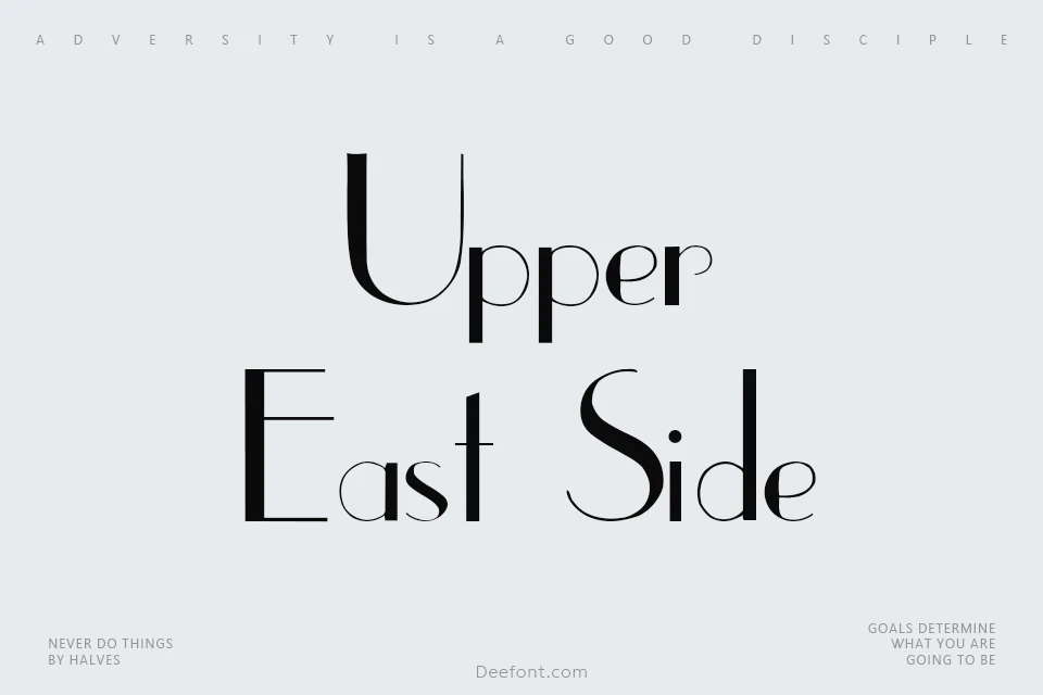 Upper East Side Font