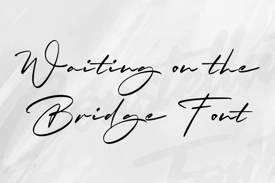 waiting on the bridge font download
