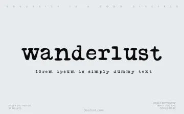 Wanderlust Typewriter Font