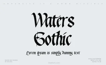 Waters Gothic Font