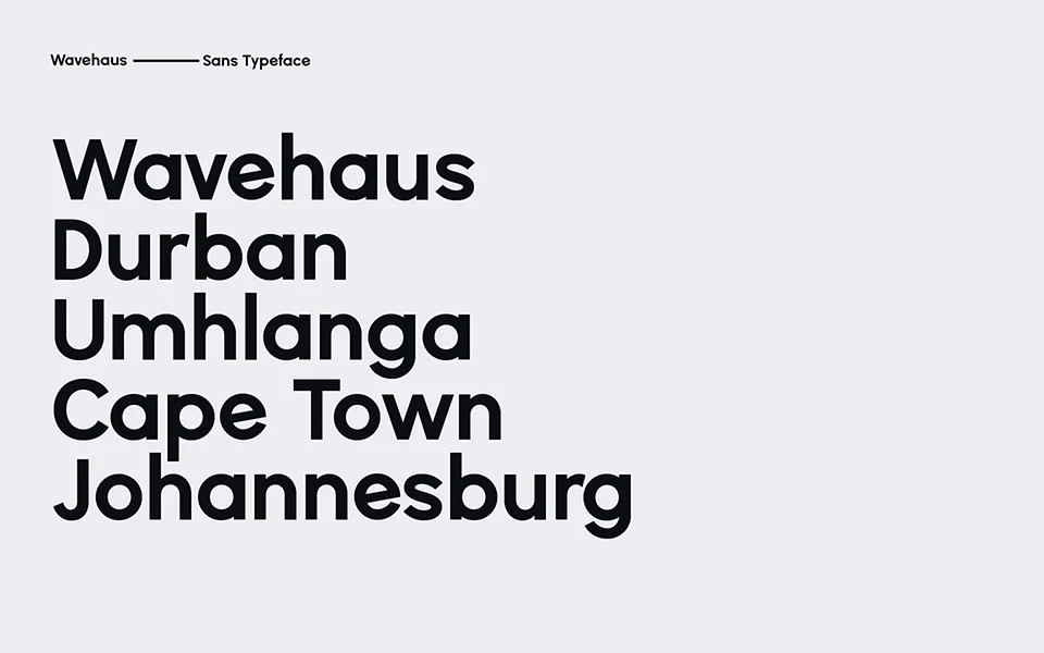 Wavehaus Sans Typeface