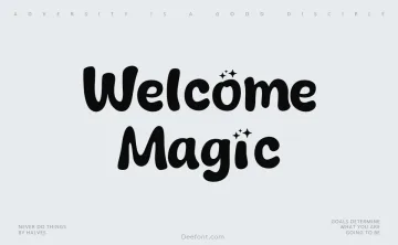 Welcome Magic Font