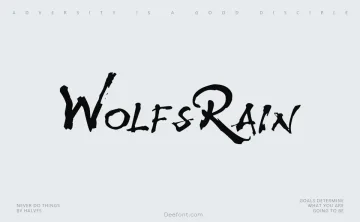 Wolf’s Rain Font