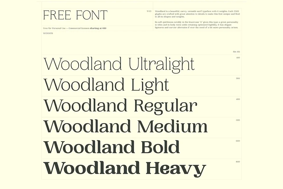 pp woodland font download