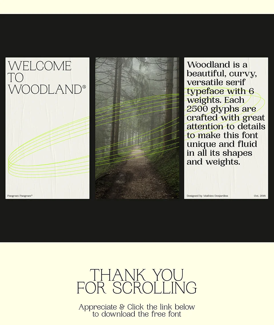 woodland font download