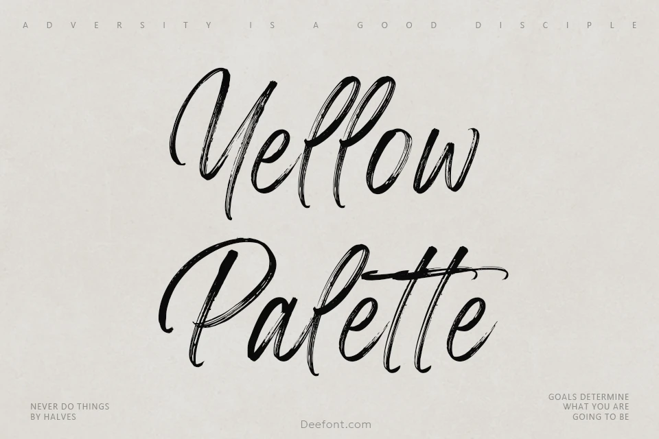 Yellow Palette Font