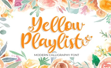 Yellow Playlist Font