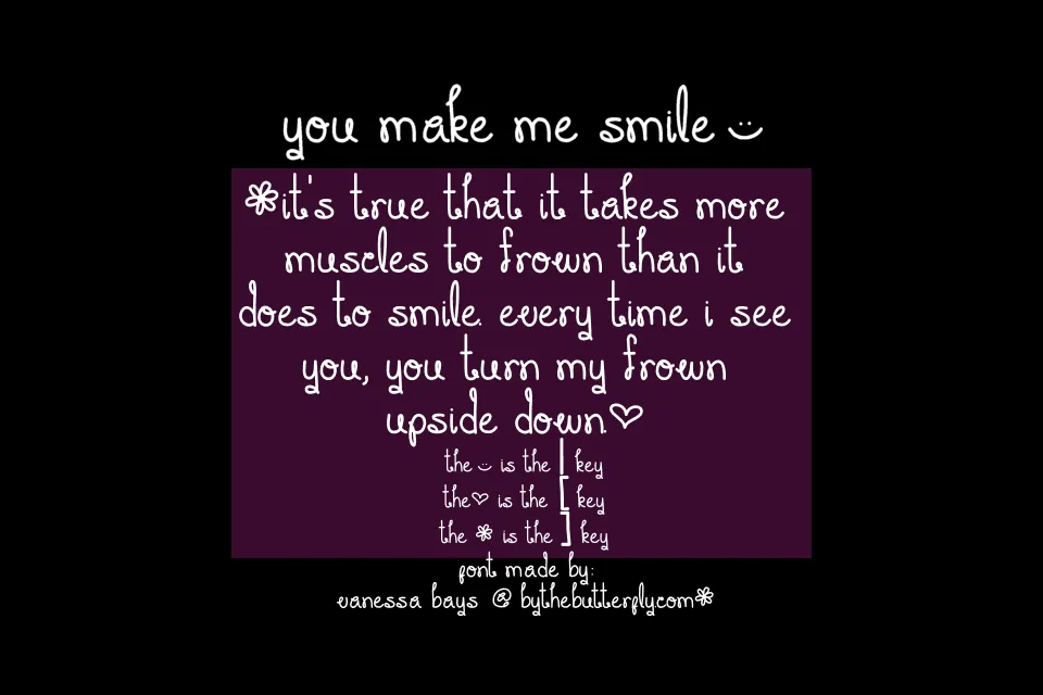 You Make Me Smile Font