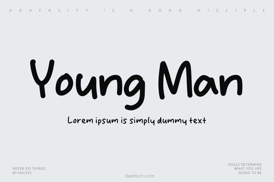 Young Man Font