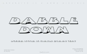 Z dabble Down Font