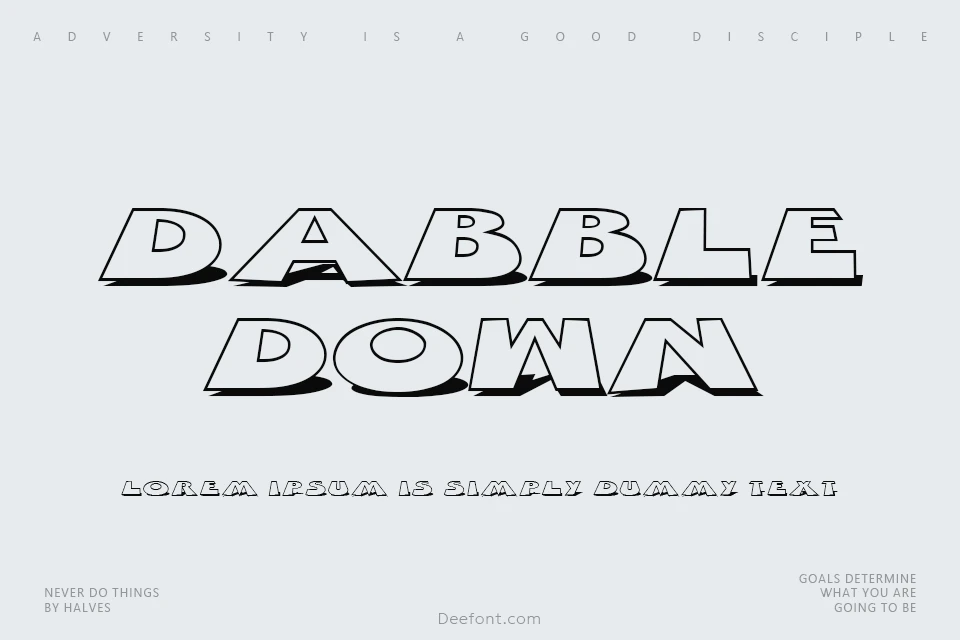 Z dabble Down Font