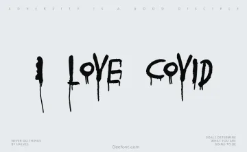 zai I love Covid-19 Font