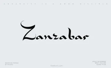 Zanzabar Font