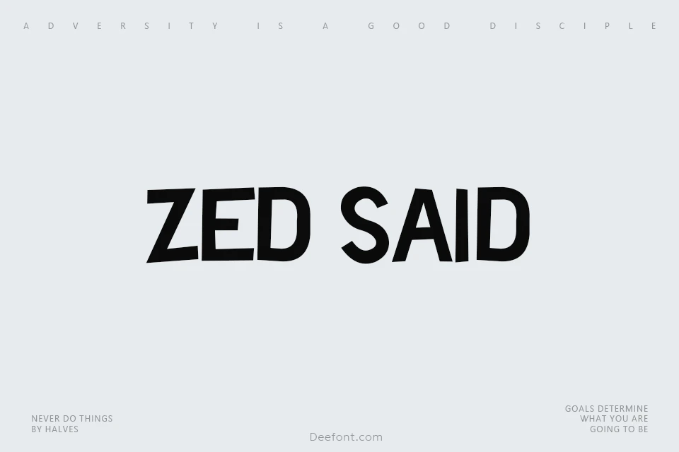 Zed Said Font