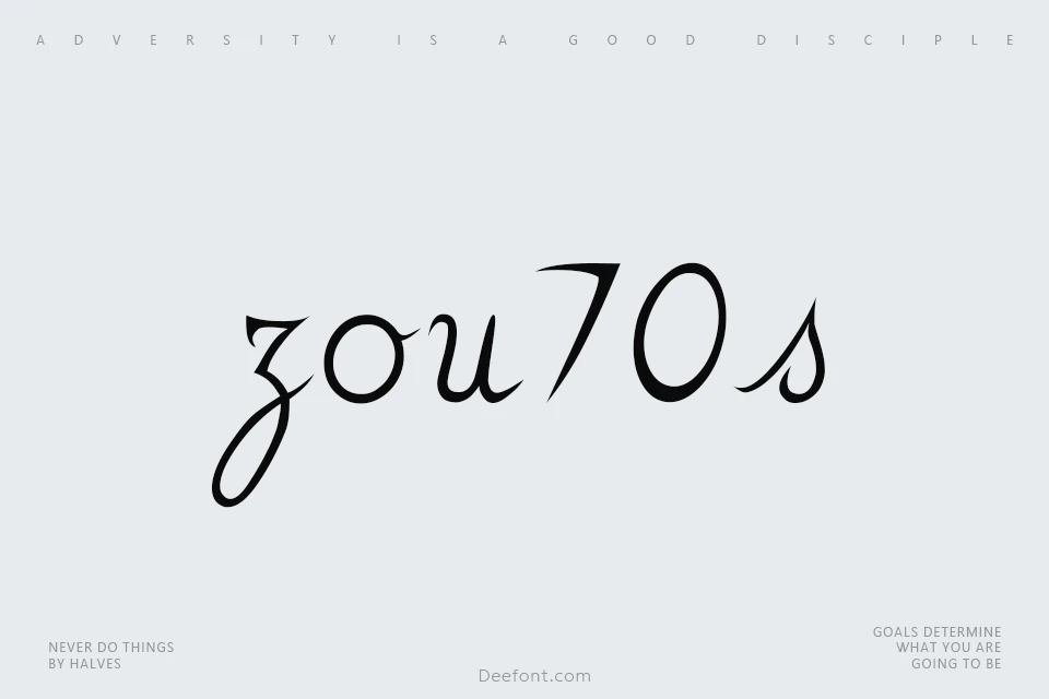 Zou 70s Font