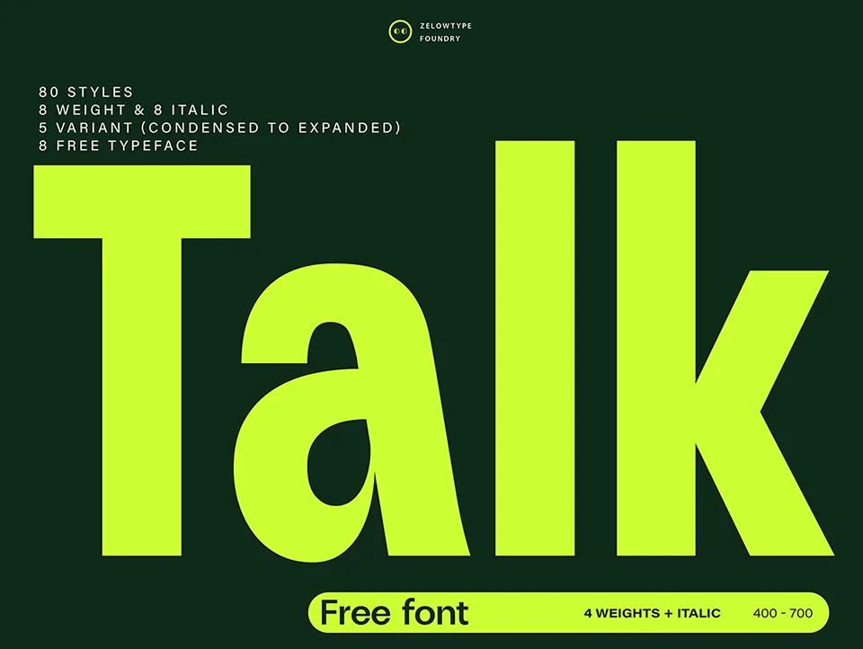 zt talk font download